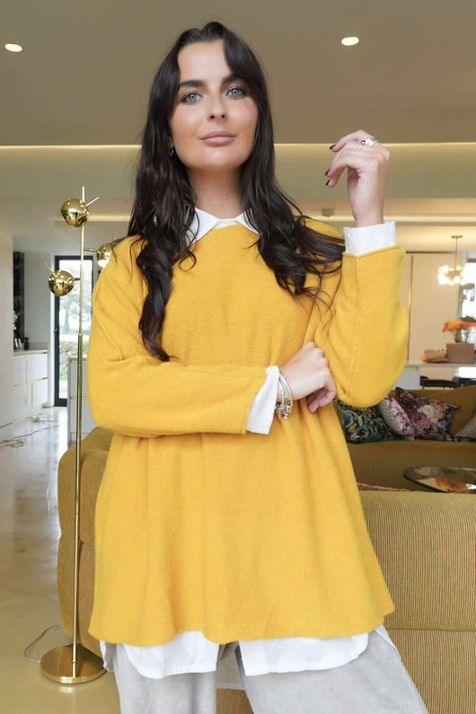 Conrad Oversized Boxy Knit Dijon